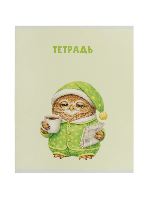 Тетрадь 36 листов в клетку Calligrata «Совушки», блок офсет, 5 В МИКС