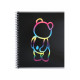 Тетрадь 80 листов, в клетку, на гребне Bear