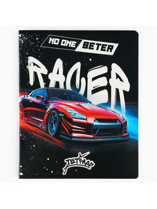 Тетрадь в клетку, 48 л., А5, на скрепке, блок №1, Street race, МИКС