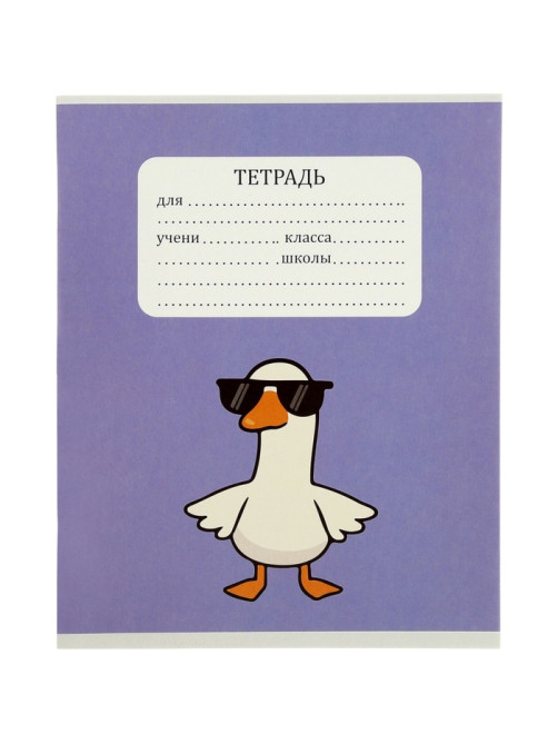Набор тетрадей из 10 штук, 24 листа в клетку Calligrata «Уточка», блок №2, 5 видов