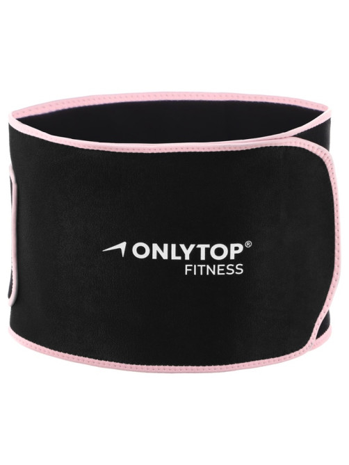 Пояс на талию ONLYTOP fitness, размер универсальный, для похудения, чёрный