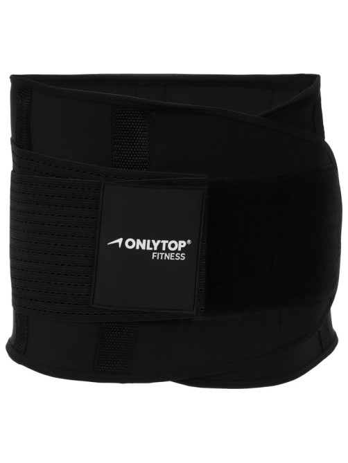 Пояс на талию ONLYTOP fitness, размер L-XL, для похудения, чёрный