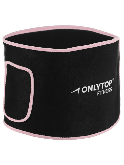Пояс на талию ONLYTOP fitness, размер универсальный, для похудения, чёрный