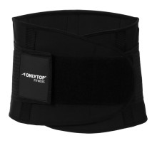 Пояс на талию ONLYTOP fitness, размер S-M, для похудения, чёрный