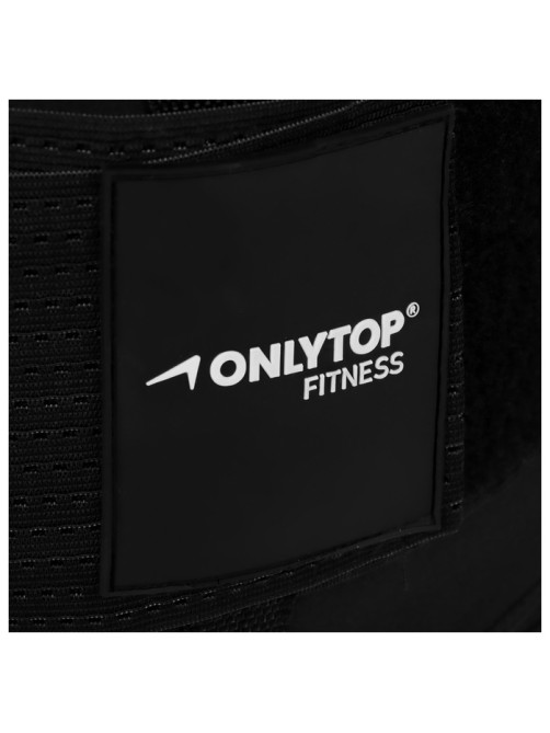 Пояс на талию ONLYTOP fitness, размер L-XL, для похудения, чёрный
