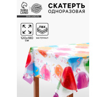 Скатерть одноразовая «Яркий праздник», 120×180