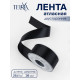 Лента атласная TEIRA, двухсторонняя, 38 мм, 25±1 м, чёрная №0030