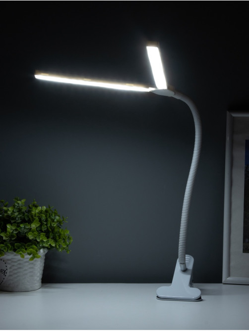 Настольная лампа RISALUX «Семи», LED 5 Вт, 6000К, 7.5×10.5×65 см, белый