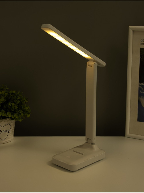 Светильник настольный с подставкой под телефон «Уно» 4 Вт LED USB 2700-6500К белый