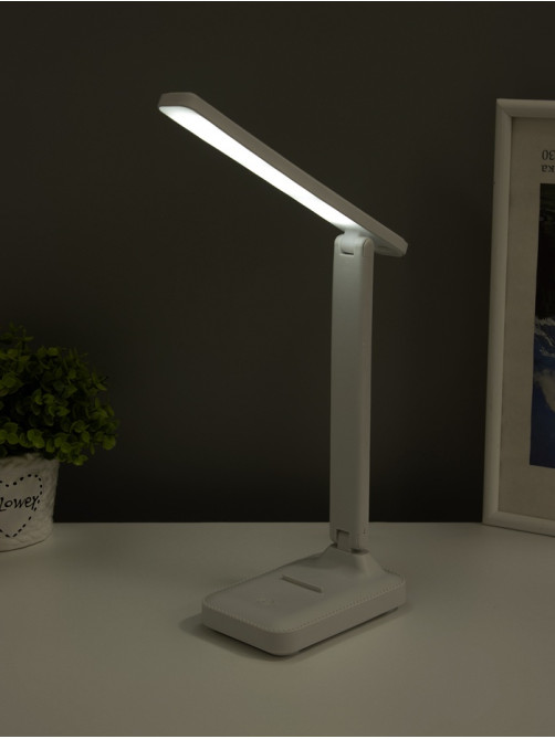 Светильник настольный с подставкой под телефон «Уно» 4 Вт LED USB 2700-6500К белый
