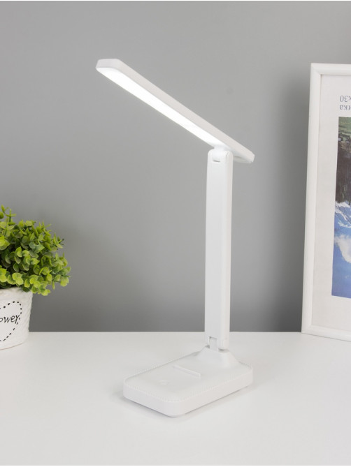 Светильник настольный с подставкой под телефон «Уно» 4 Вт LED USB 2700-6500К белый
