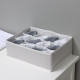 Органайзер для хранения белья LaDо́m, 12 ячеек, 32×24×12 см, серый