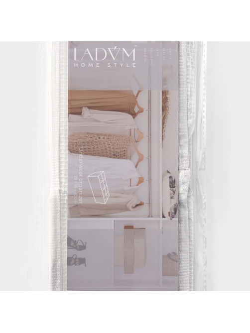 Органайзер для хранения белья LaDо́m, 8 ячеек, 28×16×10 см, белый