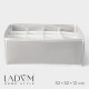 Органайзер для хранения белья LaDо́m, 16 ячеек, 32×32×12 см, серый