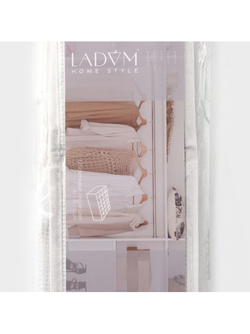 Органайзер для хранения белья LaDо́m, 24 ячейки, 32×32×10 см, белый