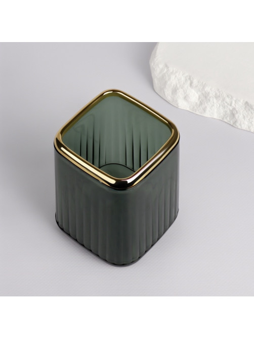 Органайзер - подставка для хранения косметики GREEN, 11×8.2×8.2 см, зелёный