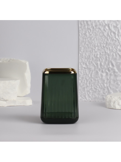 Органайзер - подставка для хранения косметики GREEN, 11×8.2×8.2 см, зелёный