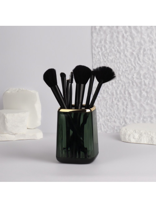 Органайзер - подставка для хранения косметики GREEN, 11×8.2×8.2 см, зелёный