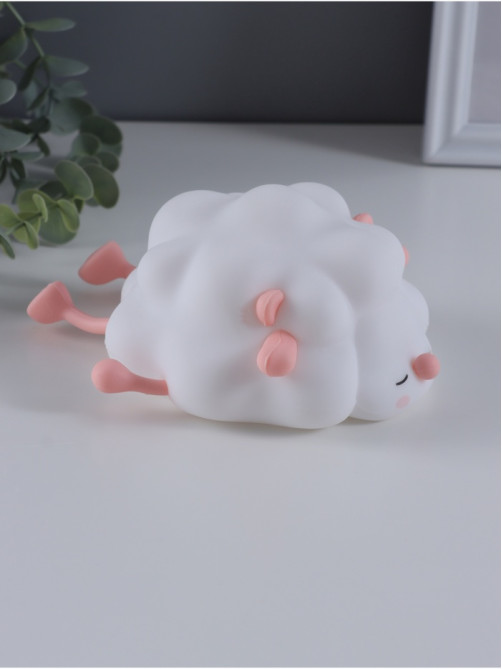Фигурка световая RISALUX «Барашек», 2 Вт, LED-ночник антистресс, RGB, USB, 13.8×16.5×8 см