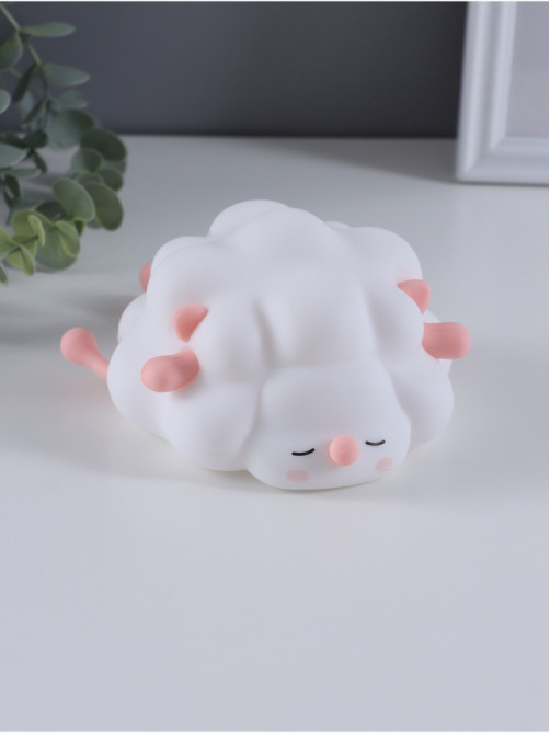 Фигурка световая RISALUX «Барашек», 2 Вт, LED-ночник антистресс, RGB, USB, 13.8×16.5×8 см