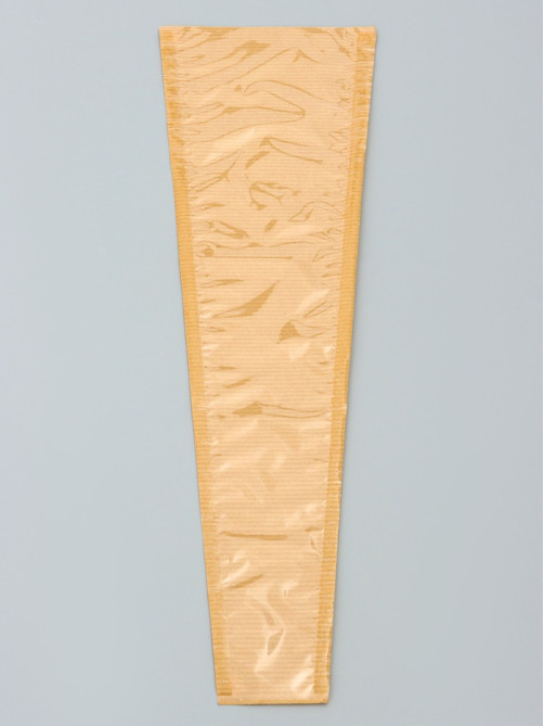Конус для цветов, крафт с пленкой, 12.5×4×40 см, крафтовый