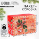 Пакет-коробка подарочный новогодний «С Новым годом», 28×20×13 см