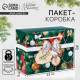 Пакет-коробка подарочный новогодний «С Новым годом», 23×18×11 см