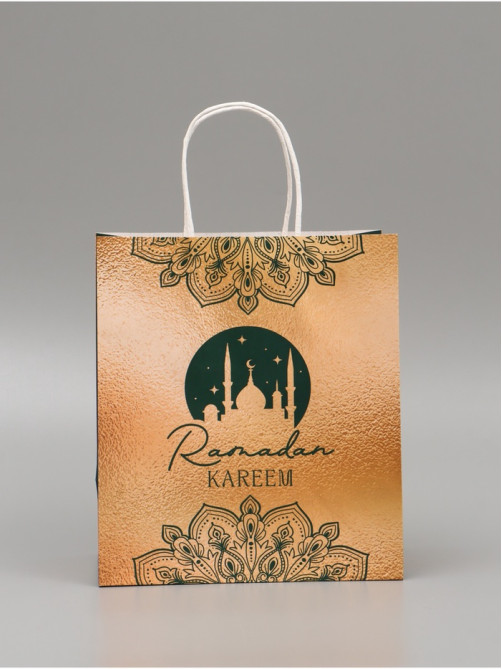 Пакет подарочный крафтовый Ramadan, 22 × 25 × 12 см