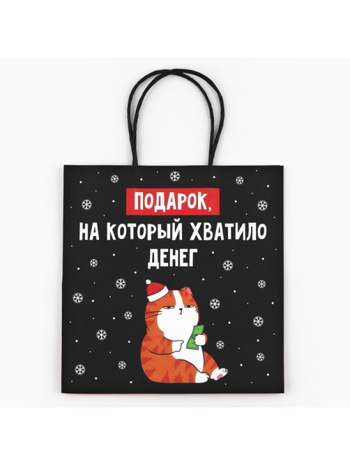 Пакет подарочный новогодний «Подарок», 22×22×11 см