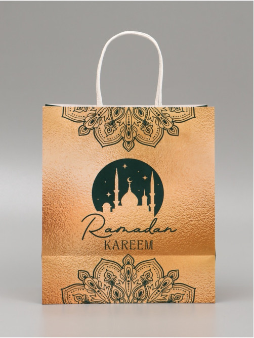 Пакет подарочный крафтовый Ramadan, 22 × 25 × 12 см