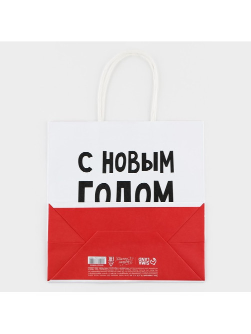 Пакет подарочный новогодний «С Новым годом, пупсик», 22×22×11 см