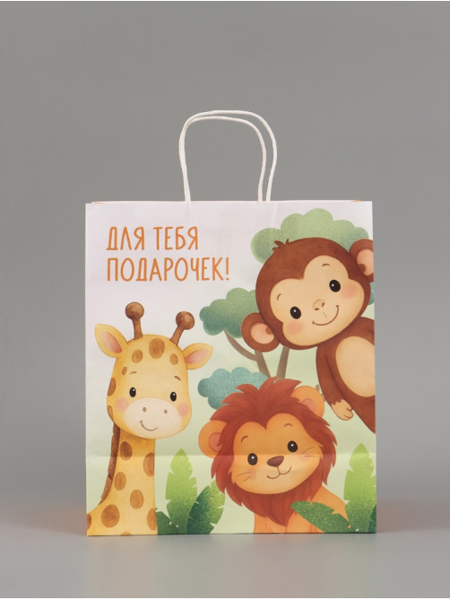 Пакет подарочный «Подарочек», 28×32×15 см
