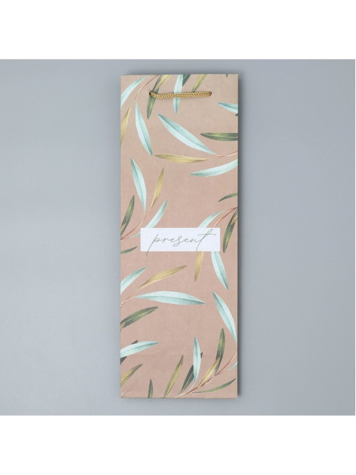 Пакет подарочный под бутылку Present, 36×14×10 см