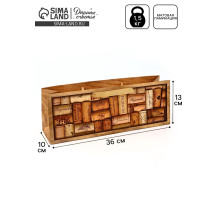 Пакет под бутылку «Пробки», 36×10×13 см