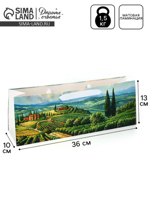 Пакет под бутылку «Сад», 36×10×13 см