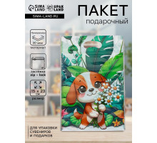 Пакет подарочный, с zip-lock застежкой «Букет ромашек», 15×23±1 см