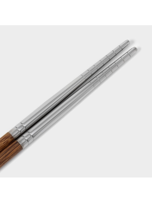 Палочки для суши из нержавеющей стали Magistro, d=0.8 см, 25 см, набор 2 пары, 304 сталь, серебристые
