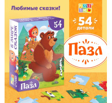Пазлы детские сказки «Маша и Медведь», 54 элемента