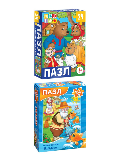Пазлы «Любимые сказки и животные», большой набор 10в1