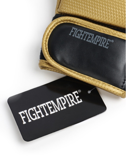 Перчатки для ММА боевые FIGHT EMPIRE, GOLD, размер M, чёрные, жёлтые