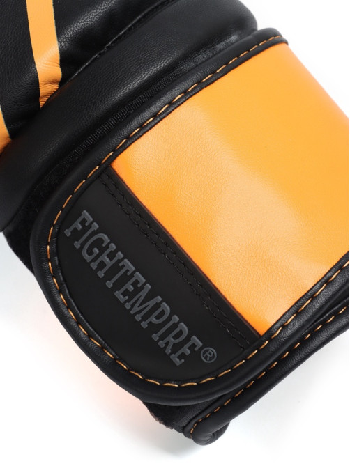 Боксёрские перчатки FIGHT EMPIRE, URBAN, размер 16 oz, чёрные, оранжевые