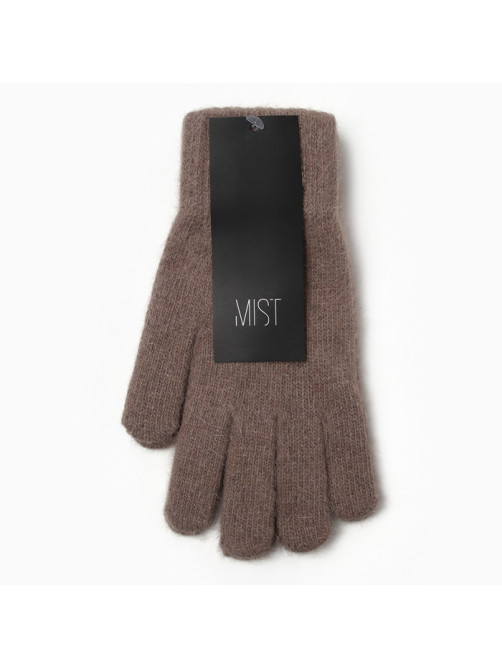 Перчатки женские MIST с шерстью кролика, размер 22 см, коричневые