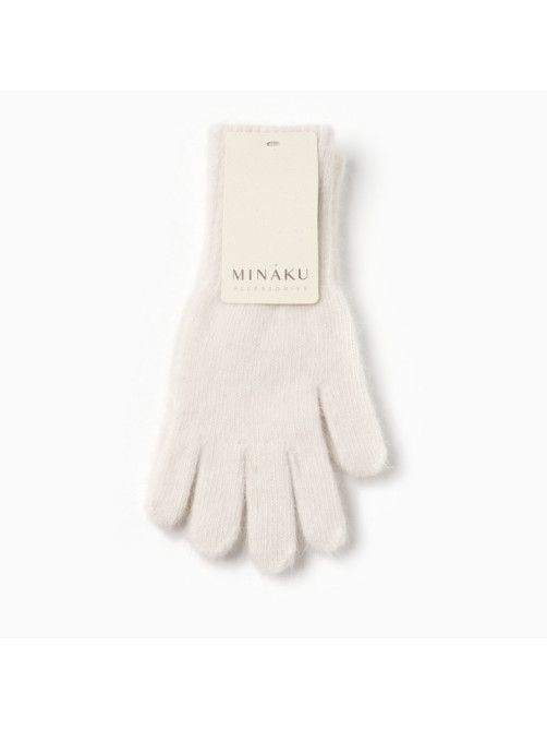 Перчатки женские MINAKU, молочные, 25 см