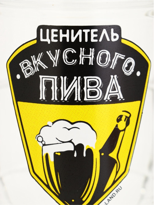 Кружка стеклянная пивная «Ценитель пива», 500 мл