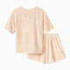 Пижама женская (футболка, шорты) KAFTAN Plushy, размер 52-54, молочная