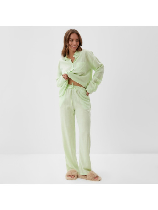Пижама женская (рубашка, брюки) KAFTAN Lime series, размер 40-42