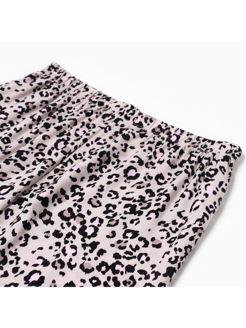 Пижама женская (рубашка, брюки) KAFTAN Leo, размер 52-54, розовая
