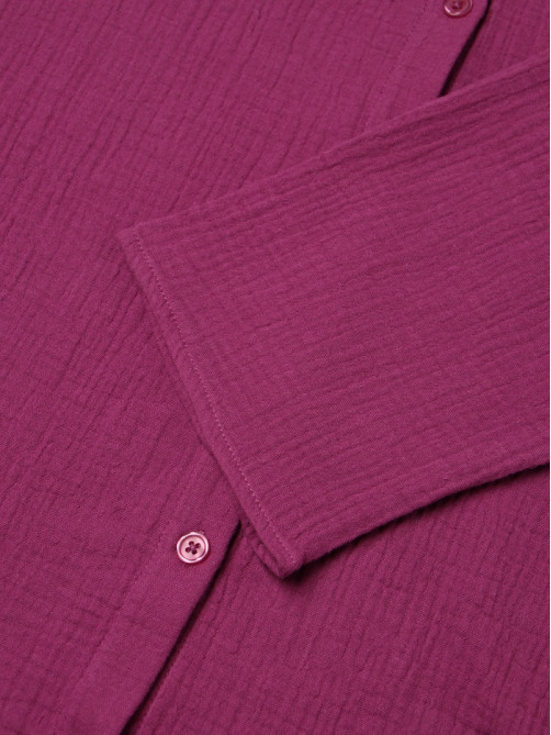 Пижама женская (рубашка, шорты) KAFTAN Basic, размер 40-42, сиреневая