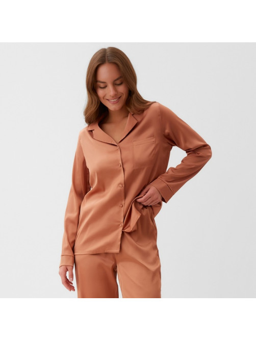 Пижама женская (рубашка, брюки) KAFTAN Terracotta, размер 40-42