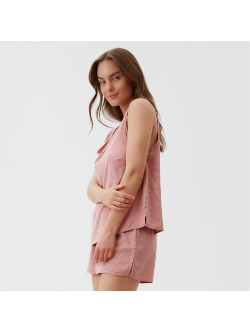 Пижама женская (майка, шорты) KAFTAN, размер 52-54, тёмно-розовая
